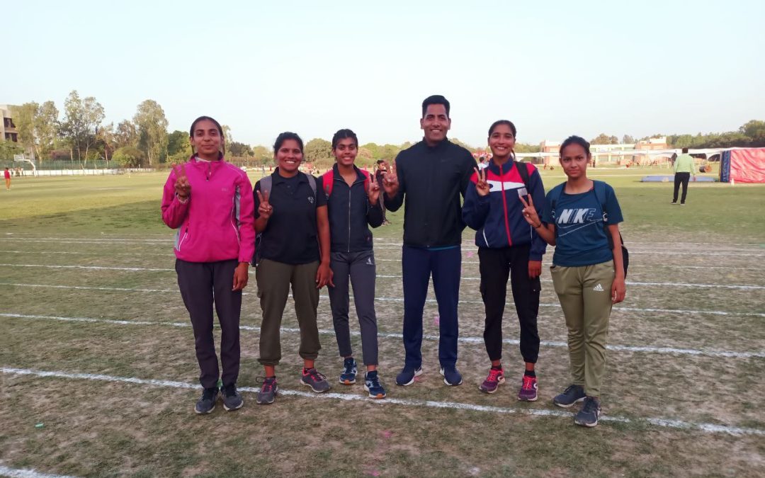 Gold Medal in Athletics 800 m and 400×4 relay for GC Ambala Cantt